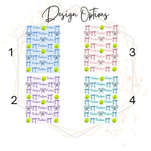 Personalized Tennis & Bows Plush Blanket: Gift for Tennis Lover