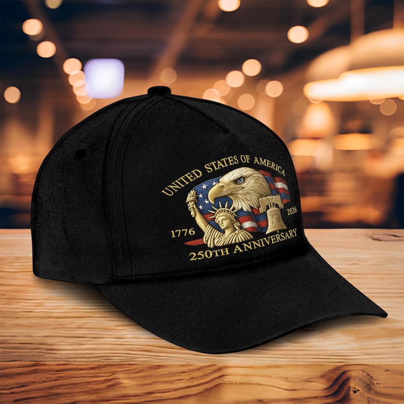 Eagle  Liberty United States 250th Anniversary Hat 2026 Adjustable Patriotic Baseball Cap With Bald Eagle For Veterans