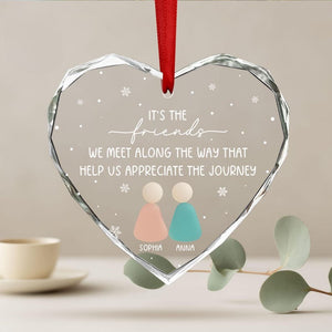 Custom Best Friends Christmas Ornament,Bestie Ornament 2025,Friendship Gift,Thank you Gift, Friendship Bestie Ornament, BFF Best Friend Gift