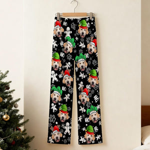 Custom Dog Face Pajama Pants: Personalized Christmas Trousers,Family Pajamas with Pictures,Xmas Gifts