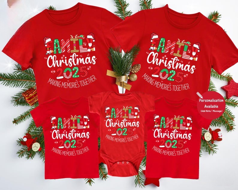 Family Christmas 2025 Making Memories Together Shirts, Family All Together Shirts, Custom Family Christmas Tshirt, Christmas Gifts, KIds Top