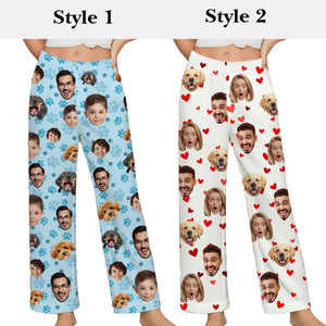 Custom Photo Pajama Pants,Personalized Pajama Trousers for Men Women,Custom Pet Picture Family Pajama Pants,Birthday Gifts,Christmas gifts