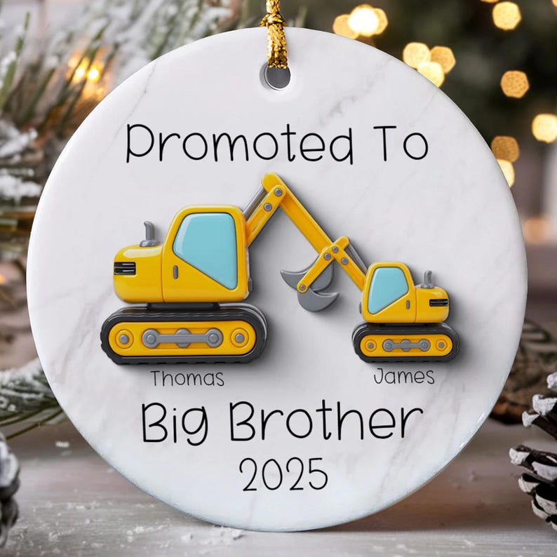 Promoted To Big Brother Ornament, First Christmas As Big Brother, New Sibling Gift, Brother Christmas Ornament, Sibling Keepsake Xmas 2025