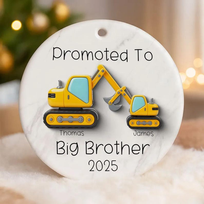 Promoted To Big Brother Ornament, First Christmas As Big Brother, New Sibling Gift, Brother Christmas Ornament, Sibling Keepsake Xmas 2025