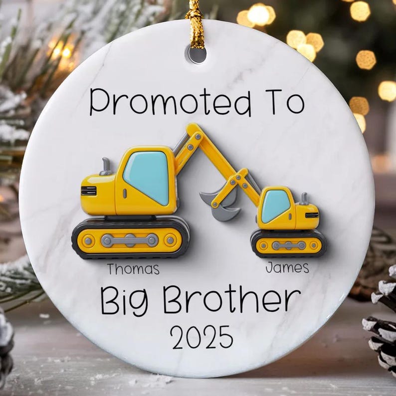 Promoted To Big Brother Ornament, First Christmas As Big Brother, New Sibling Gift, Brother Christmas Ornament, Sibling Keepsake Xmas 2025