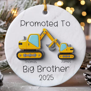 Promoted To Big Brother Ornament, First Christmas As Big Brother, New Sibling Gift, Brother Christmas Ornament, Sibling Keepsake Xmas 2025