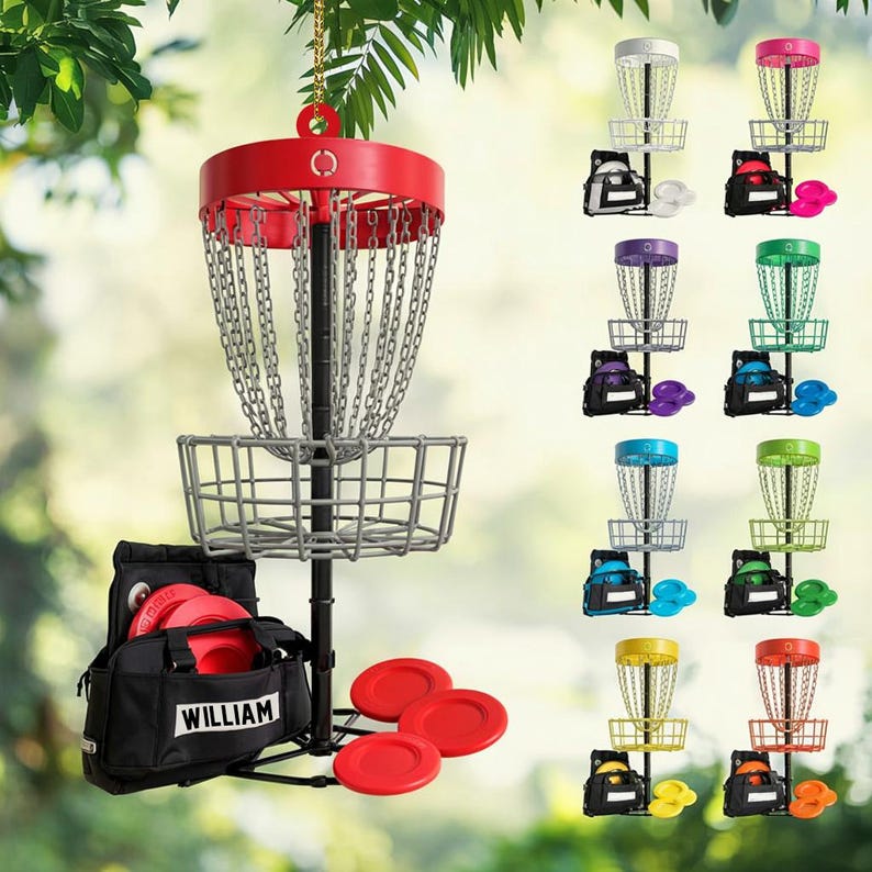 Personalized Disc Golf Ornament, Gift For Disc Golf Lover, Disc Golf Players Keepsake, Custom Sports Gift, Xmas Disc Golf 2D Flat Ornament