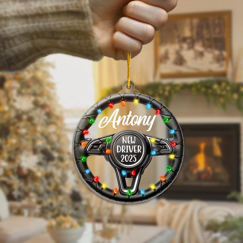 Personalized New Driver Christmas Ornament 2025, First Car Gift for Driver, Driver Appreciation Gift, Christmas Decorations, Gifts for Men