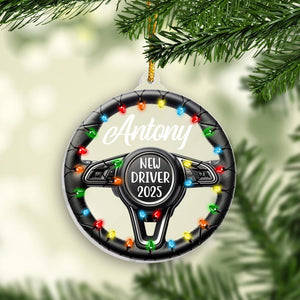 Personalized New Driver Christmas Ornament 2025, First Car Gift for Driver, Driver Appreciation Gift, Christmas Decorations, Gifts for Men