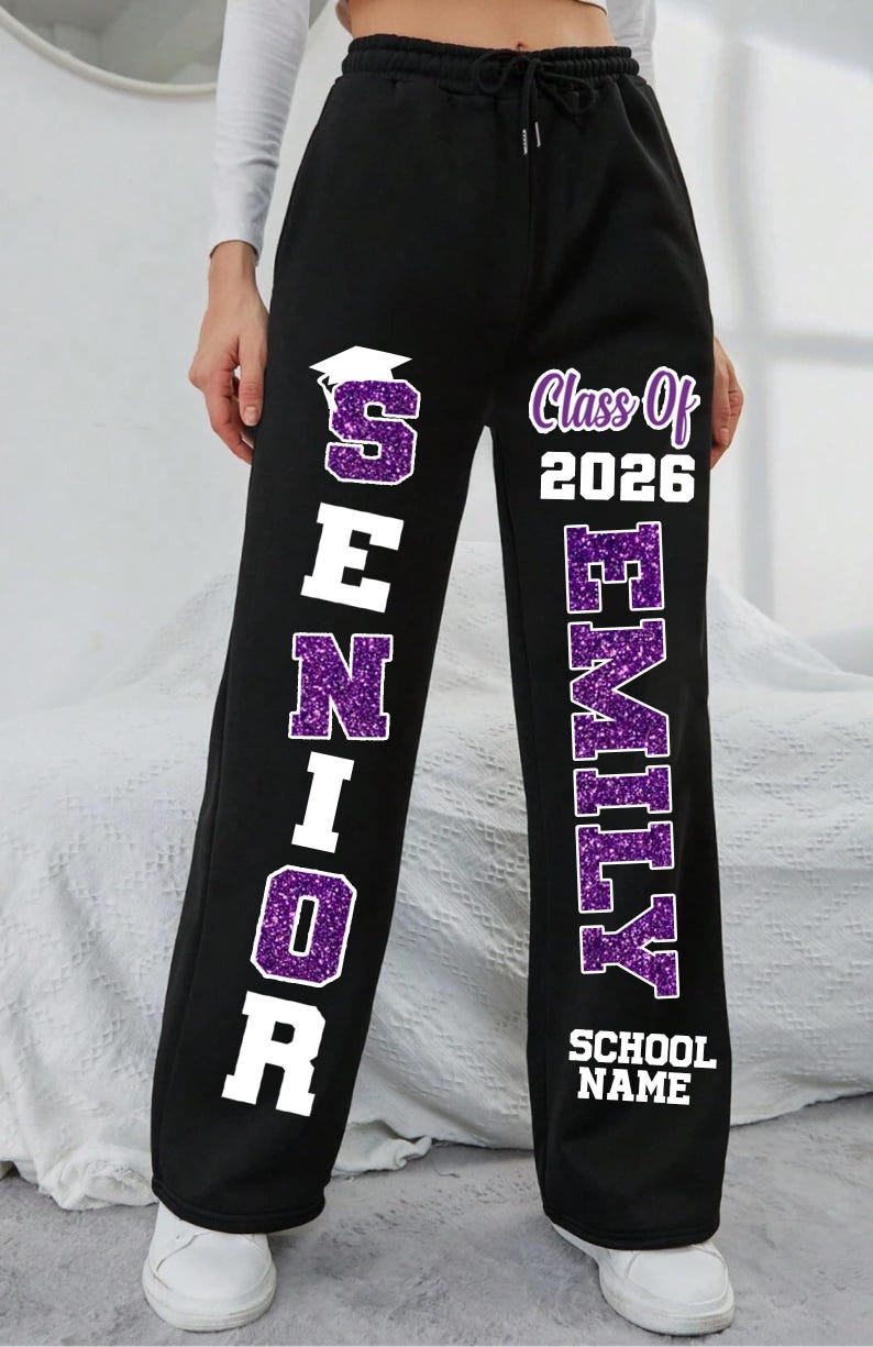Personalized Senior 2026 Pants, Senior Sweatpants Class of 2026, 2026 Senior Stuff For Graduation High School College University