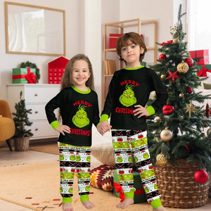 Grinch Family Matching Christmas Pajamas Set Holiday Sleepwear for Kids & Adults, Funny Xmas PJs, , Grinch PJs, Matching Holiday PJs