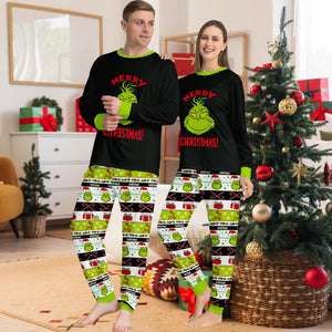 Grinch Family Matching Christmas Pajamas Set Holiday Sleepwear for Kids & Adults, Funny Xmas PJs, , Grinch PJs, Matching Holiday PJs