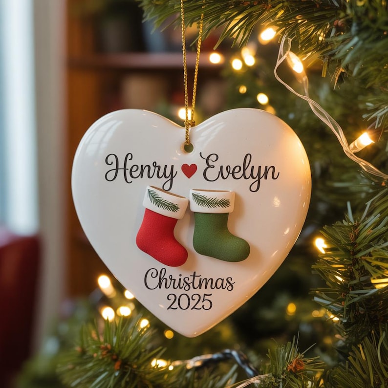 Personalized Couple Christmas Ornament 2025, Custom Couple Christmas 2025 Ornament, Together Ornament, New Couple Keepsake, Gift For Couple