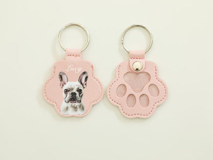 Personalized Pet Photo Keychain: Custom Dog Cat Memorial Fur Keepsake  Pet Fur Keepsake Leather Pouch