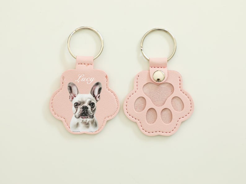 Personalized Pet Photo Keychain: Custom Dog Cat Memorial Fur Keepsake  Pet Fur Keepsake Leather Pouch