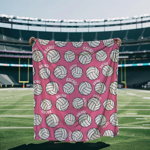 Personalized Volleyball Blanket: Custom Team blanket ,Minky or Sherpa Fleece