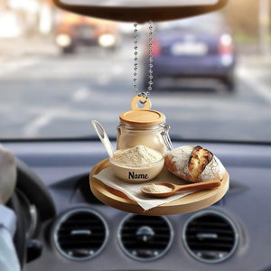Personalized Sourdough Starter Jar Christmas Ornament, Sourdough Bread Ornament, Sourdough Ornament Gift, Baking Lovers Gift, 2D Flat Ornament