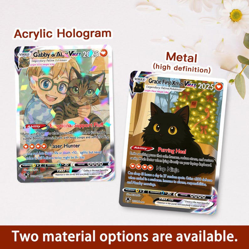 Turn your pet into a Pokemon, Personalized Pet as Pokemon Card, Custom Photo Anime Card, Gift For Him, Gift For Her, Pet Lover Gift Cat Gift
