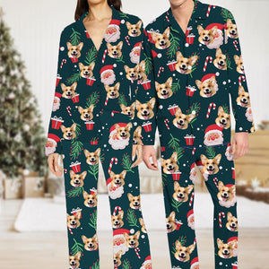 Custom Photo Face Christmas Pajamas - Personalized Xmas Pajama Set - Matching Family Christmas PJs - Custom Photo Sleepwear - Christmas Gift