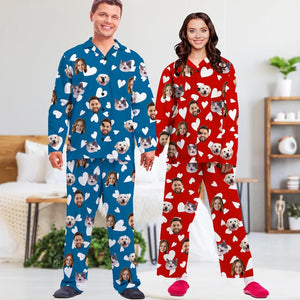 Custom Face Pajama Set: Personalized Photo Pajamas, Matching Couple PJs