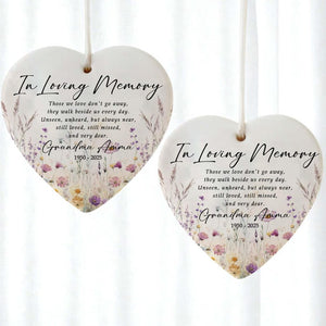 Personalized Memorial Ceramic Ornament, Custom Memorial Christmas Ornament, In Loving Memory Ornament, Loss Of Loved One Sympathy Gifts