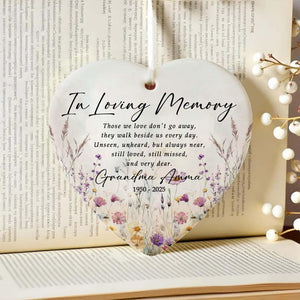 Personalized Memorial Ceramic Ornament, Custom Memorial Christmas Ornament, In Loving Memory Ornament, Loss Of Loved One Sympathy Gifts