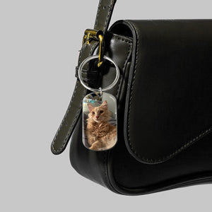 Custom Pet Photo Keychain: Stainless Steel Dog Memorial Gift, Dog Picture Keyring