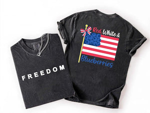 Red White & Blueberries Charlie Kirk America Flag Shirt, Charlie Kirk Freedom Shirt, Charlie Kirk Shirt, Justice for Charlie Kirk shirt