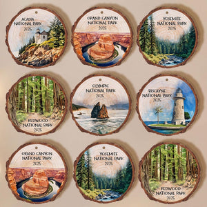 Custom National Parks Photo Wooden Ornament: Adventure Lovers Ornament, Travel Souvenir Gift 2025
