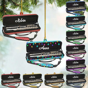 Personalized Flute Ornaments,Flute Musical Instruments Ornaments,Flute Christmas Ornament, Music Lover Gifts, Flute Ornaments for Christmas
