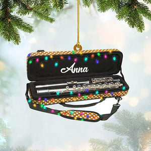 Personalized Flute Ornaments,Flute Musical Instruments Ornaments,Flute Christmas Ornament, Music Lover Gifts, Flute Ornaments for Christmas