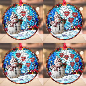 Custom Snowman Family Christmas Ornament Personalized Grandma Christmas Ornament Custom Acrylic Christmas Decoration Christmas Tree Decor