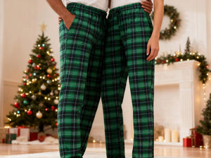 Christmas Pants For Family, Buffalo Plaid Pants, Christmas Kids Adult Matching Pants, Multi Color Plaid Pajama Pants Christmas Pajamas Pants
