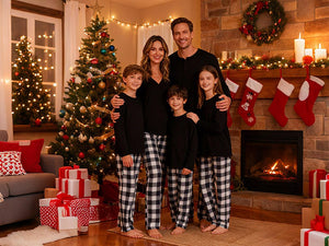Christmas Pants For Family, Buffalo Plaid Pants, Christmas Kids Adult Matching Pants, Multi Color Plaid Pajama Pants Christmas Pajamas Pants