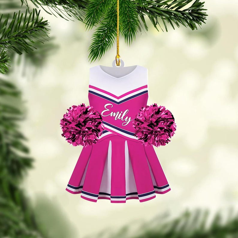 Personalized Cheerleader Ornaments, Custom Name Cheerleading Ornaments Gift for Cheerleader Christmas 2025 Cheer Cheerleader Ornaments Xmas