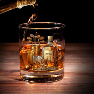 Custom Golf Whiskey Glass, Golfer Whiskey Glass, Golf Wine Glass For Whiskey Lover, Golf Lover Gift, Golf Gift For Coach Dad Grandpa