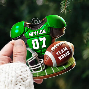 Personalized Football Christmas Ornament, Football Player Ornament, Christmas Gift Football Player, Gift For Football Lover, Game Day Gift