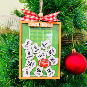 Personalized Football Thank You Coach Ornament | Shaking 4D Ornament | Custom Football Team Christmas Gift