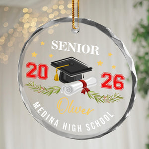 Custom Senior Ornament, Senior Year Ornament, High School Graduation Christmas Ornament, Class Of 2026 Keepsake, Christmas Gift For Seniors