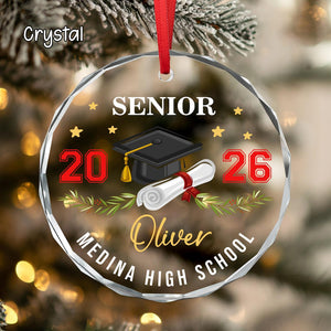 Custom Senior Ornament, Senior Year Ornament, High School Graduation Christmas Ornament, Class Of 2026 Keepsake, Christmas Gift For Seniors
