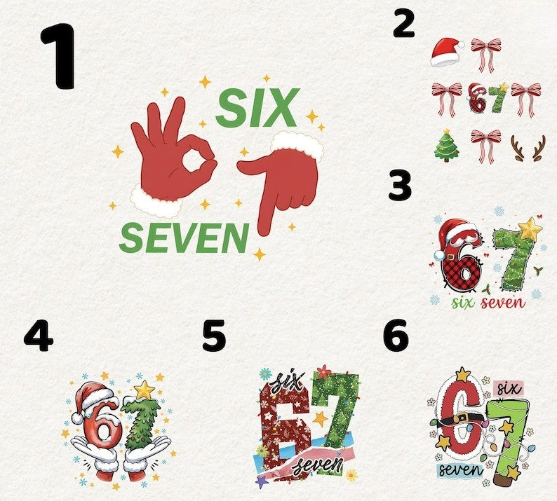 67 Meme Christmas Shirt, Santa Claus Hands Shirt, Group Matching Shirt, ChristmasTree Shirt, 6 7 Meme Funny Hands Shirt