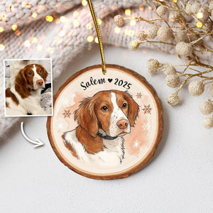 Personalized Cat Portrait From Photo Ornament, Dog Christmas Ornament, Cat Lover Gift, Pet Memorial Gift, Pet Sympathy Gift, Christmas Decor