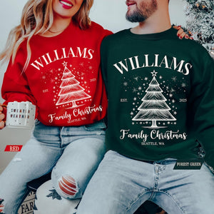 Family Christmas sweatshirt, Personalized Family Christmas Sweatshirts, Matching Family Christmas Sweaters, Custom Name Christmas Shirt