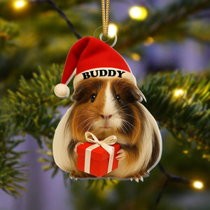 Personalized Guinea Pig Christmas Ornament Custom Pet Ornament with Name, Cute Guinea Pig Gift, Small Animal Lover Holiday Decoration 2025