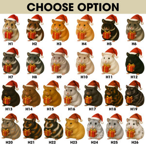 Personalized Hamster Christmas Ornament | Cute Pet Ornament with Name | Funny Holiday Gift for Small Pet Lovers | Custom Xmas Keepsake 2025