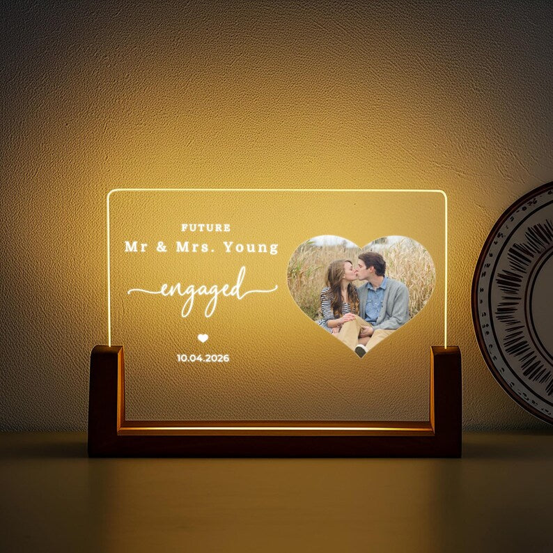 Personalized Night Light - Wedding Favors - Newly Wed Gift - Anniversary Gift for Him Her - Home Decor - Wedding Gift Idea - Engagement Gift