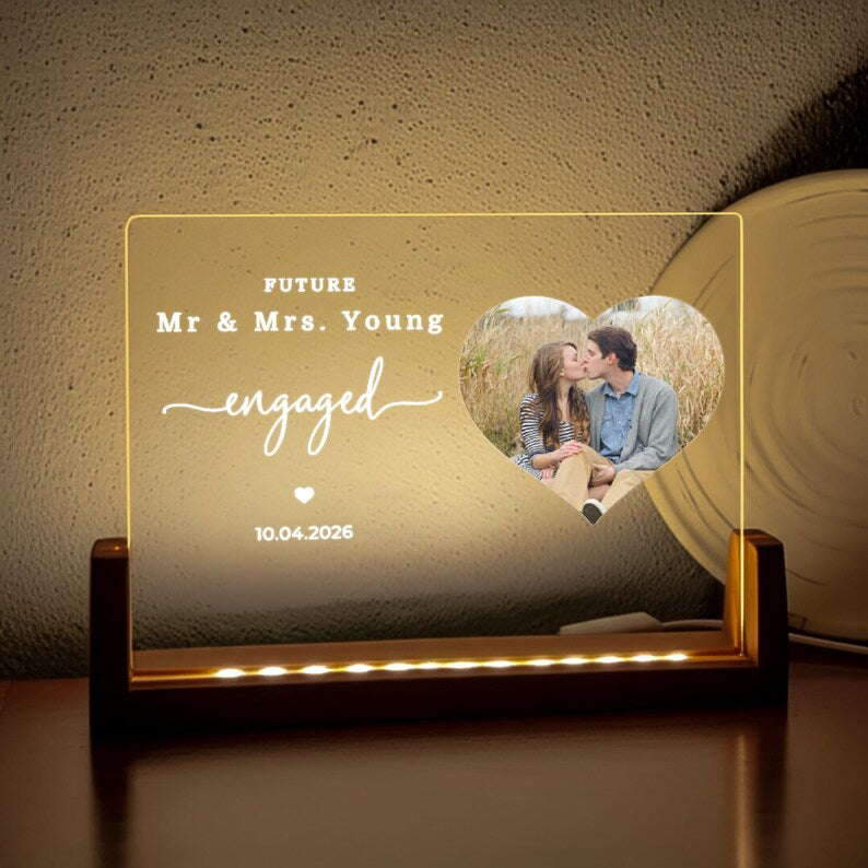 Personalized Night Light - Wedding Favors - Newly Wed Gift - Anniversary Gift for Him Her - Home Decor - Wedding Gift Idea - Engagement Gift