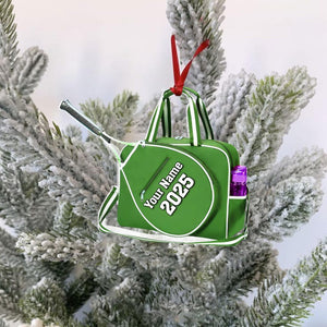 Personalized Tennis Christmas Ornament: Custom Name, Wood or Acrylic