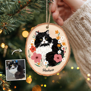 Custom Pet Portrait From Photo Ornament, Pet Christmas Ornament, Pet Memorial Gift, Dog Lover Gift, Dog Mom Gift, Christmas Tree Decor