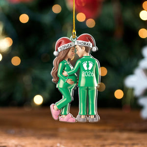 Personalised Bump's First Christmas Ornament, See You In 2026 Baby's Ornament, Expecting Parents, Baby Announcement, Pregnancy Ornament